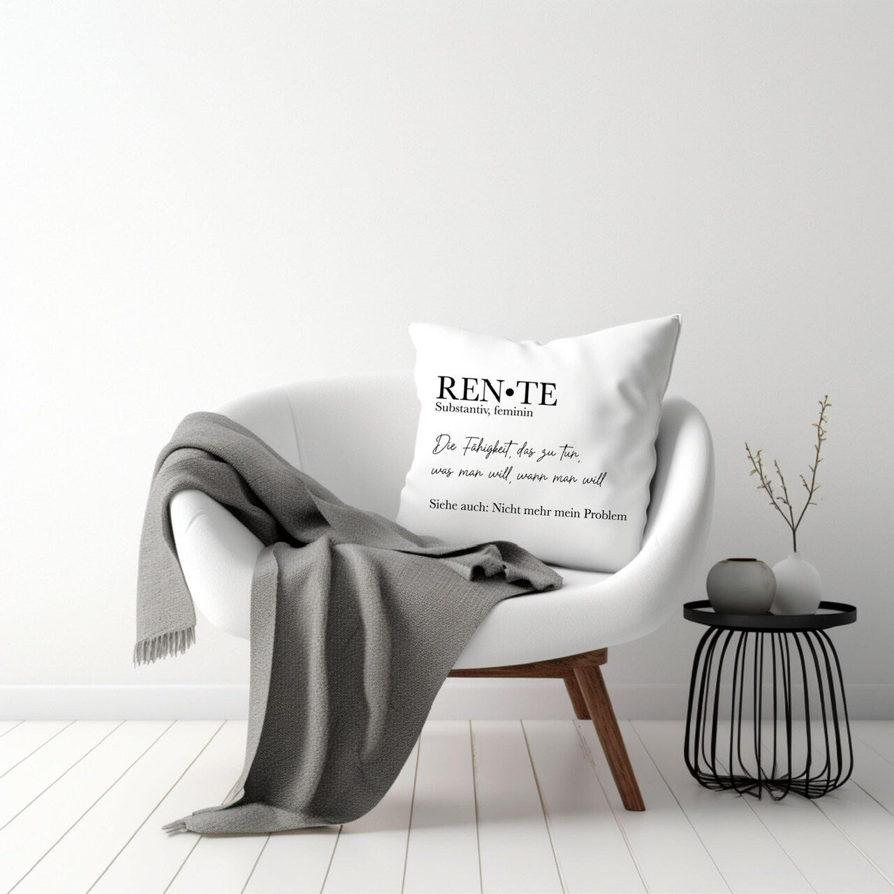 Kissenhülle | Rente | Ruhestand | Geschenkidee | Abschiedsgeschenk | Kollegen | Familie | Freunde | personalisiert