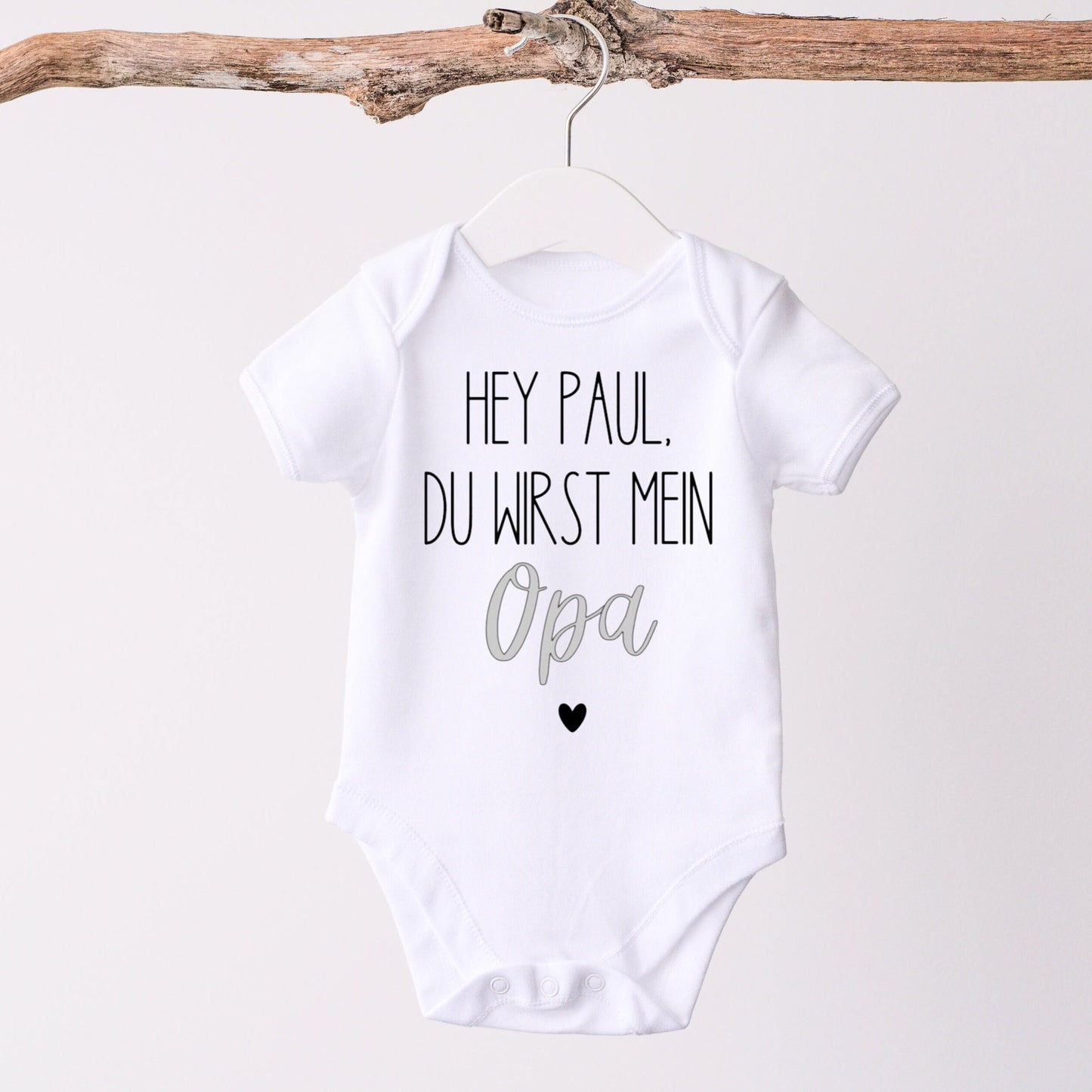 Baby Body | Geschenk | Opa | Geschenkidee | Überraschung | personalisiert | Name | Verkündung Schwangerschaft