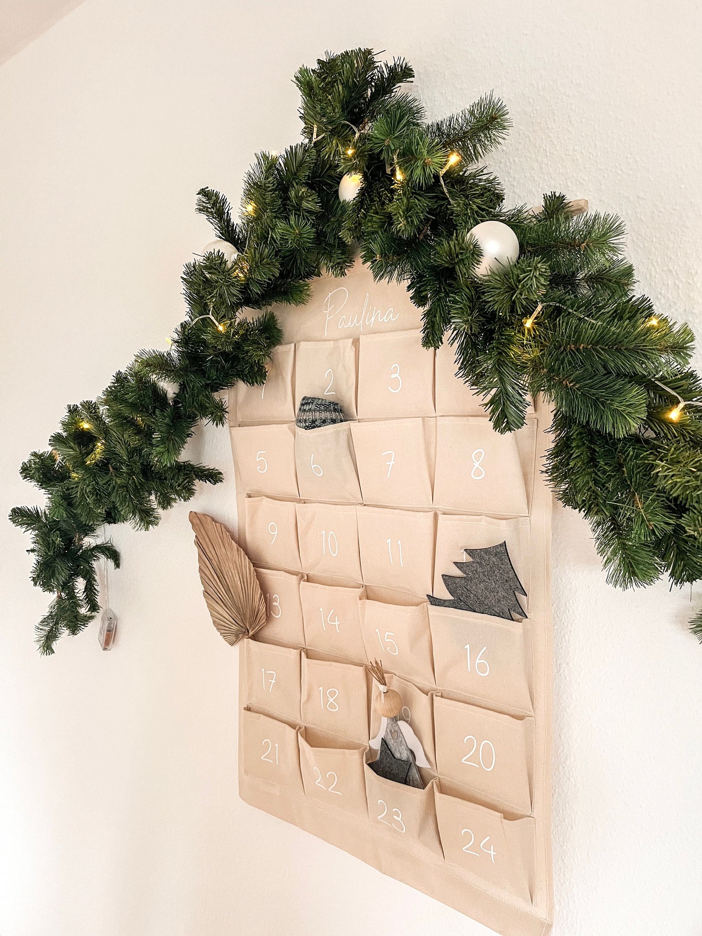 Adventskalender zum befüllen I Adventskalender Stoff I Personalisierter Adventskalender I Stoffadventskalender mit Name