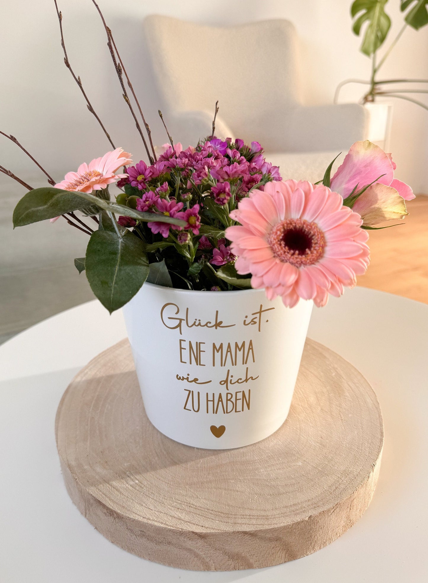 Blumentopf | Vase | Muttertag | personalisiert | individuell | Geschenkidee Frauen | Geschenk | Geburtstag | Mitbringsel