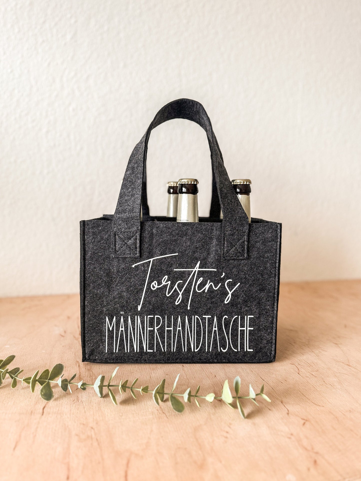 Filztasche | Männerhandtasche| Sixpack | Tasche | personalisiert | Geschenkidee | Geschenk | Vatertag | Geburtstag | Einzug
