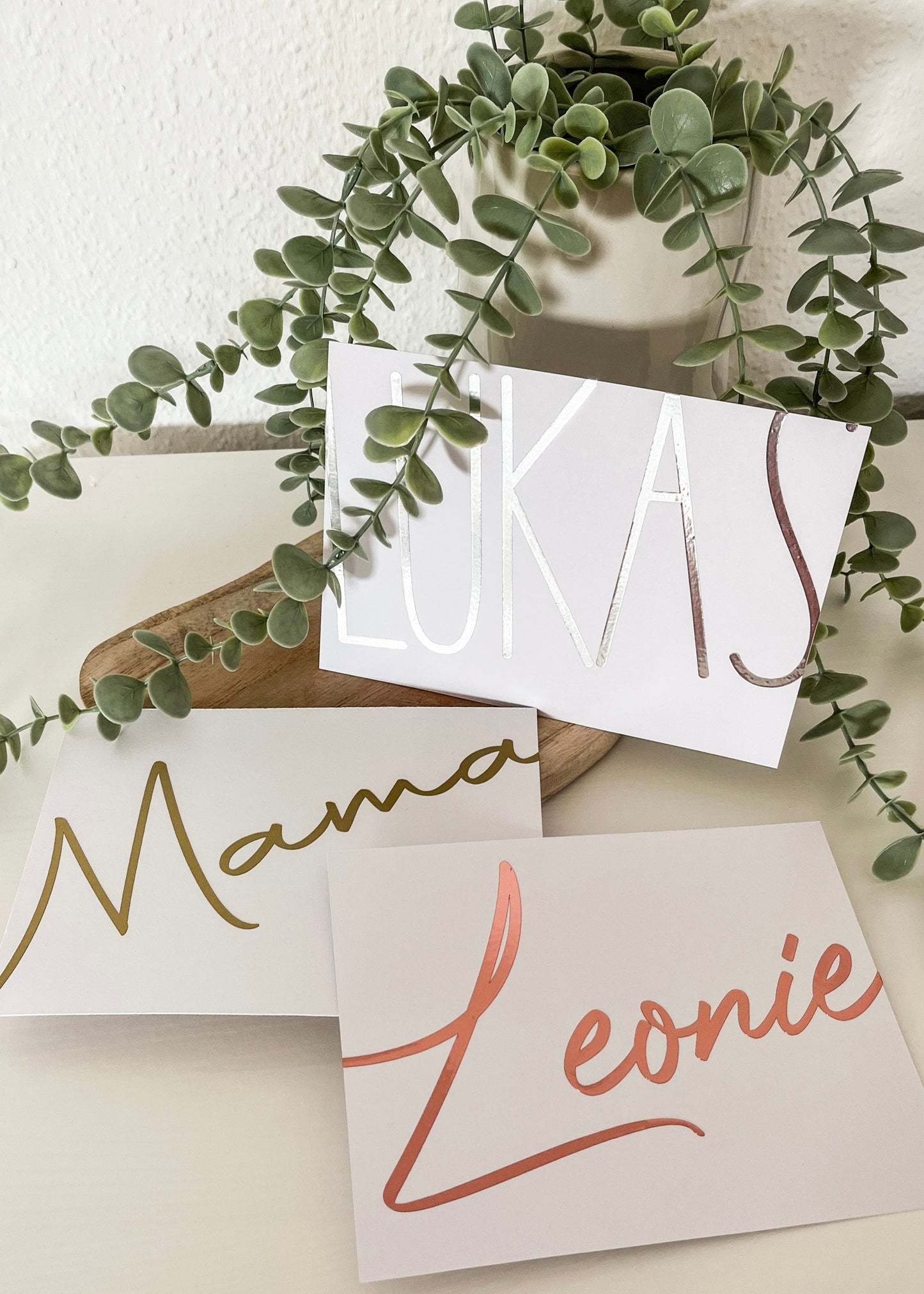 Geburtstagskarte mit Briefumschlag | Karte | Grußkarten | Name | personalisiert | Metallic | Glänzend | Geburtstag | Namenstag | Rente