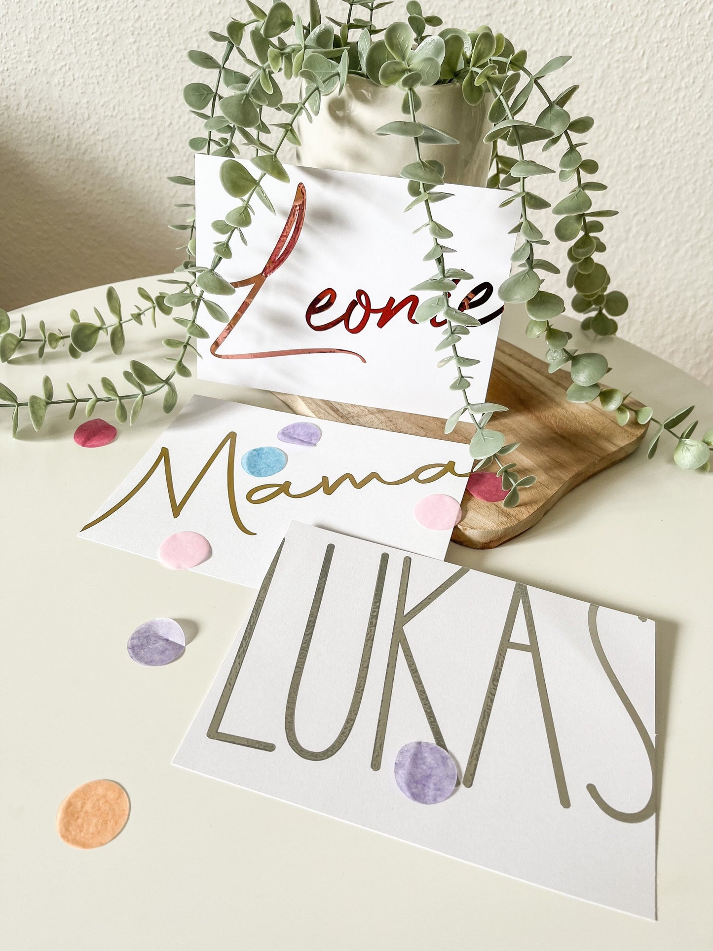 Geburtstagskarte mit Briefumschlag | Karte | Grußkarten | Name | personalisiert | Metallic | Glänzend | Geburtstag | Namenstag | Rente