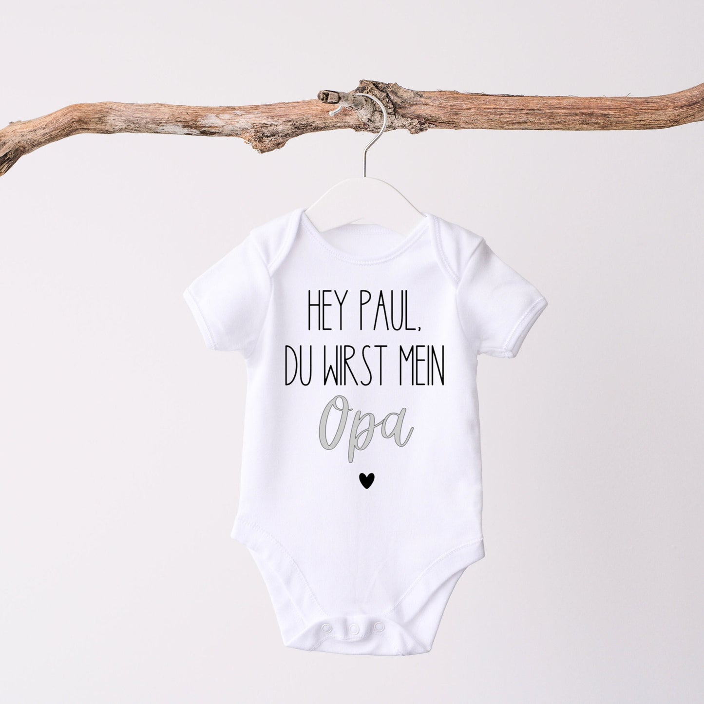 Baby Body | Geschenk | Opa | Geschenkidee | Überraschung | personalisiert | Name | Verkündung Schwangerschaft