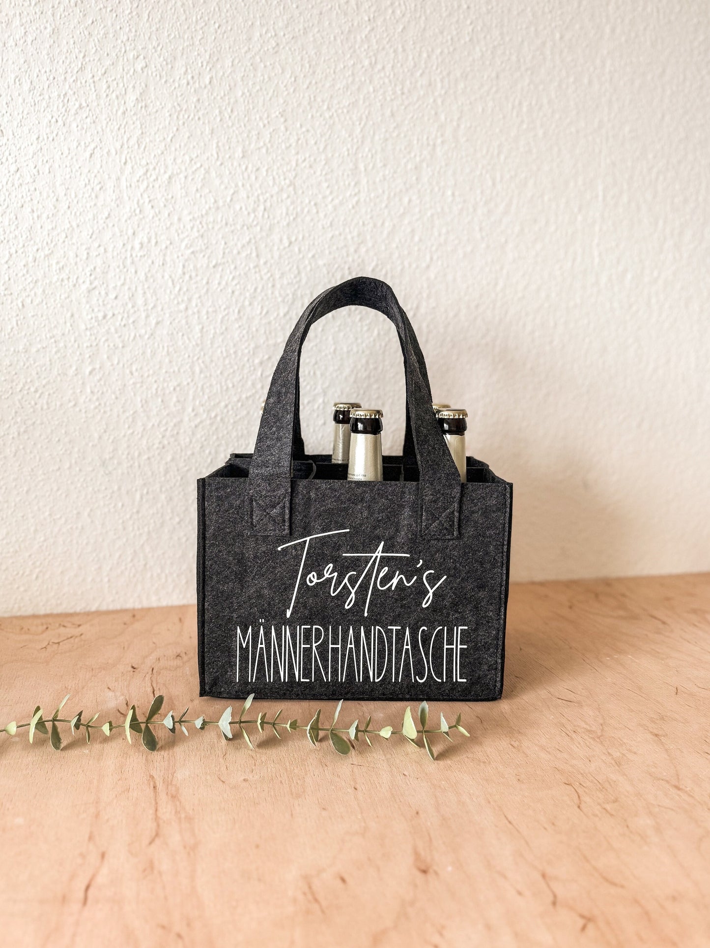 Filztasche | Männerhandtasche| Sixpack | Tasche | personalisiert | Geschenkidee | Geschenk | Vatertag | Geburtstag | Einzug