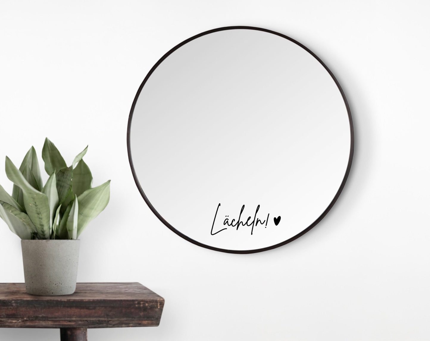 Aufkleber | Spiegel | lächeln | Personalisiert | Sticker | Interior | Deko
