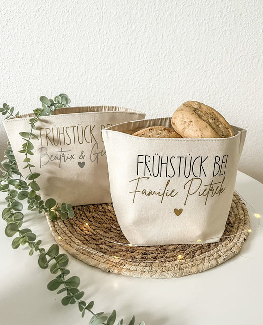 Brotkorb | Brötchentasche | Canvas | Tasche | Name | personalisiert | Geschenkidee | Geschenk | Einzug | Camper | Camping