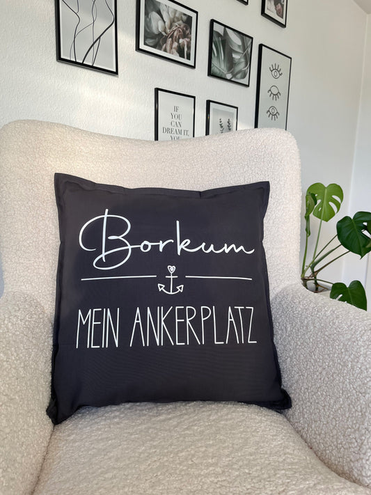Kissen | verschiedene Farben | Lieblingsort | Lieblingsplatz | personalisiert | Geschenkidee Männer / Frauen | Geschenk | Ankerplatz