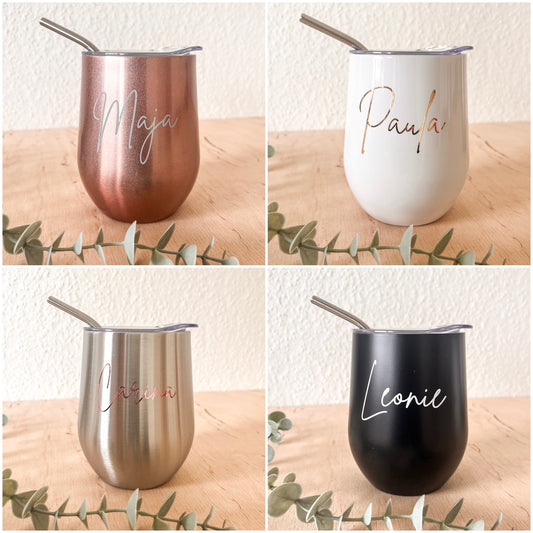 Becher TO GO | Weinglas | JGA | personalisiert  | Name | individuell | Geschenkidee | Geschenk | Geburtstag